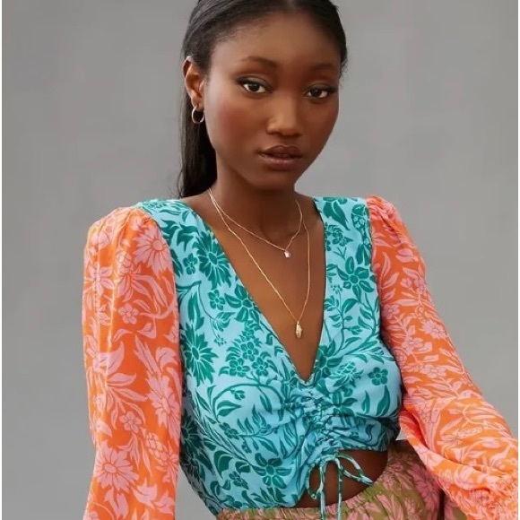 NWOT🔥 FARM RIO
CUT OUT MAXI DRESS
ANTHROPOLOGIE FLORA/ BOHO COLOR-BLOCK - Picture 2 of 5